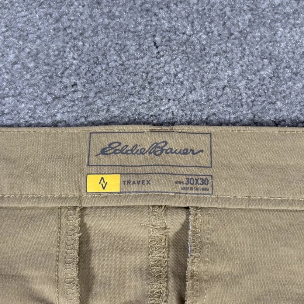 Eddie Bauer Travex Pants Mens 30x30 Biege Tan Nylon Stretch Performance Hiking